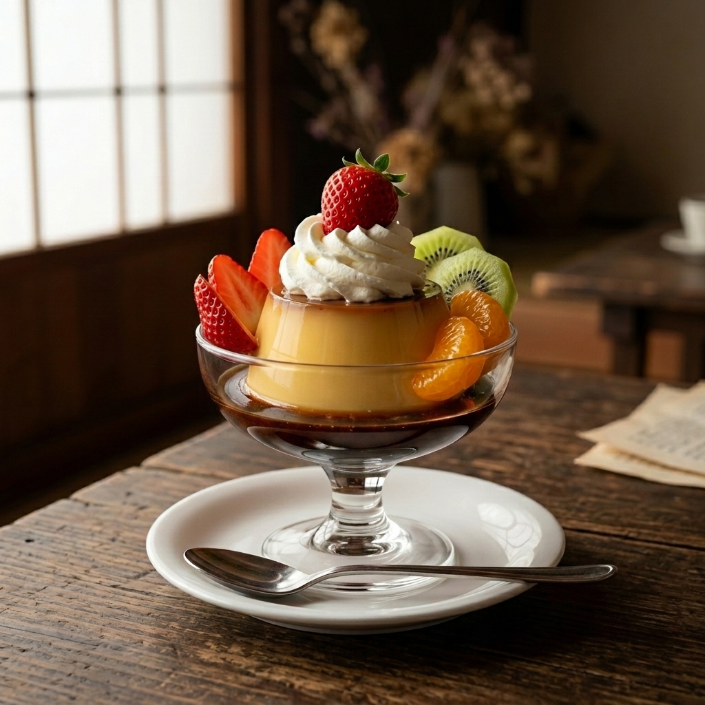いちごのプリンアラモード
